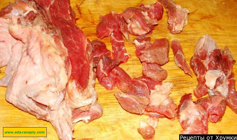 Шаг 2 приготовления Лагман из баранины по татарски