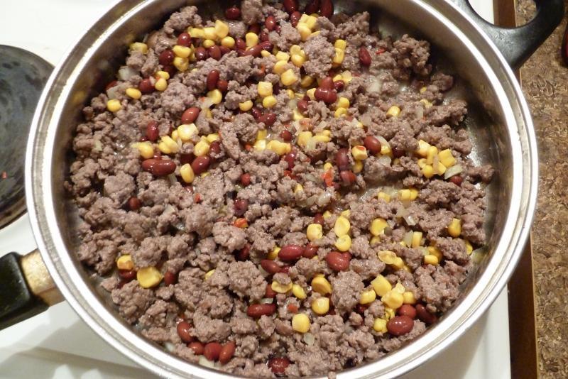 Шаг 3 приготовления Кесадилья с мясом
