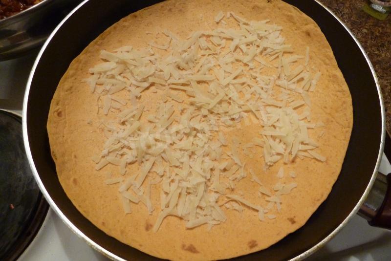 Шаг 5 приготовления Кесадилья с мясом