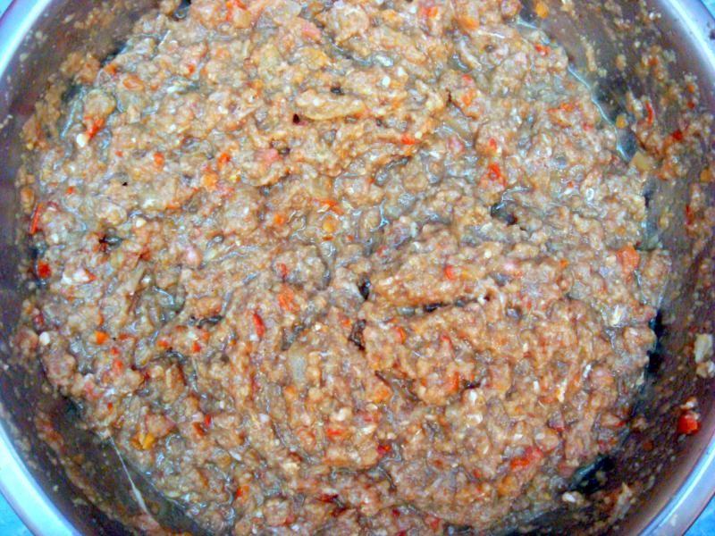 Шаг 11 приготовления Тимбаль мясной с шампиньонами