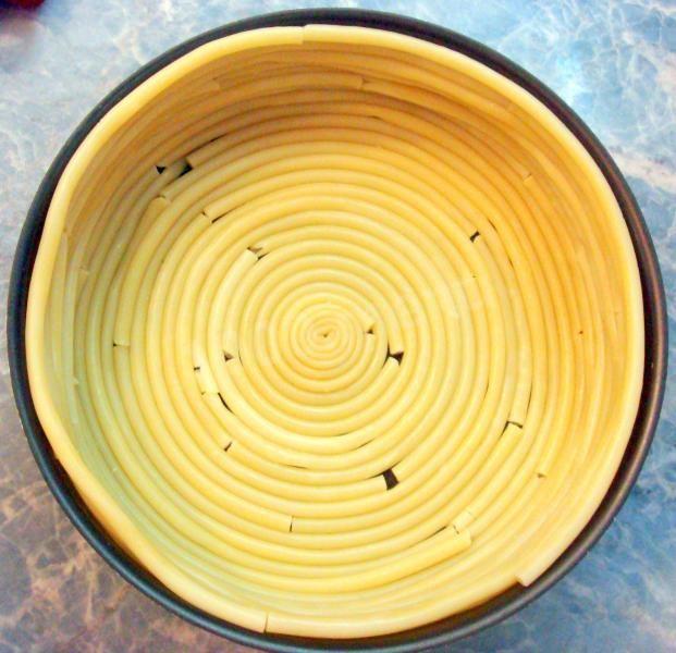 Шаг 13 приготовления Тимбаль мясной с шампиньонами