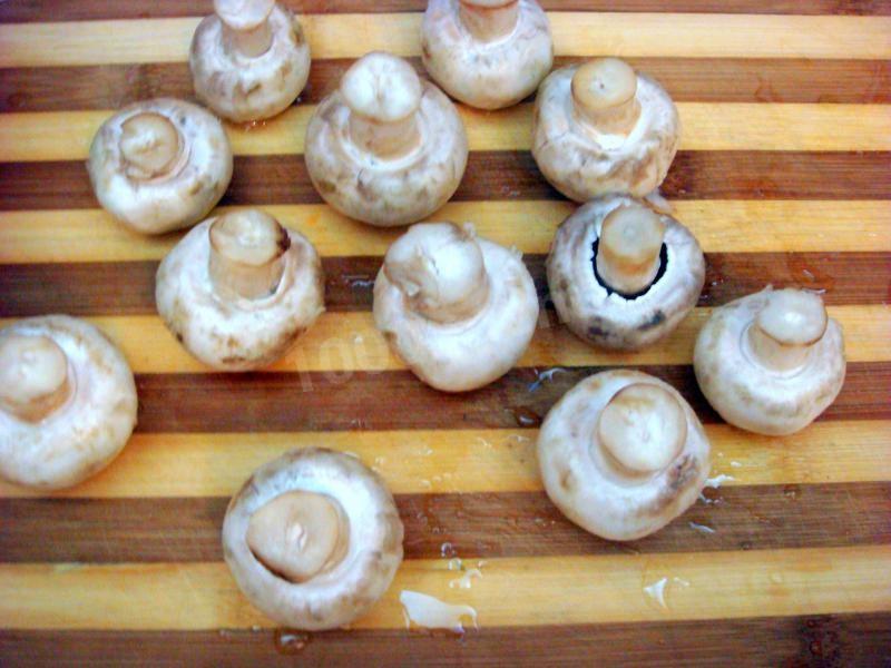 Шаг 5 приготовления Тимбаль мясной с шампиньонами