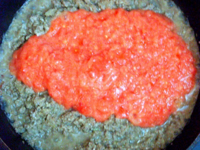 Шаг 9 приготовления Тимбаль мясной с шампиньонами