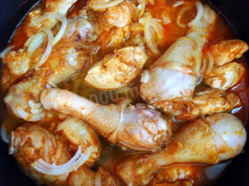 Шаг 11 приготовления Курица с луком и нутом