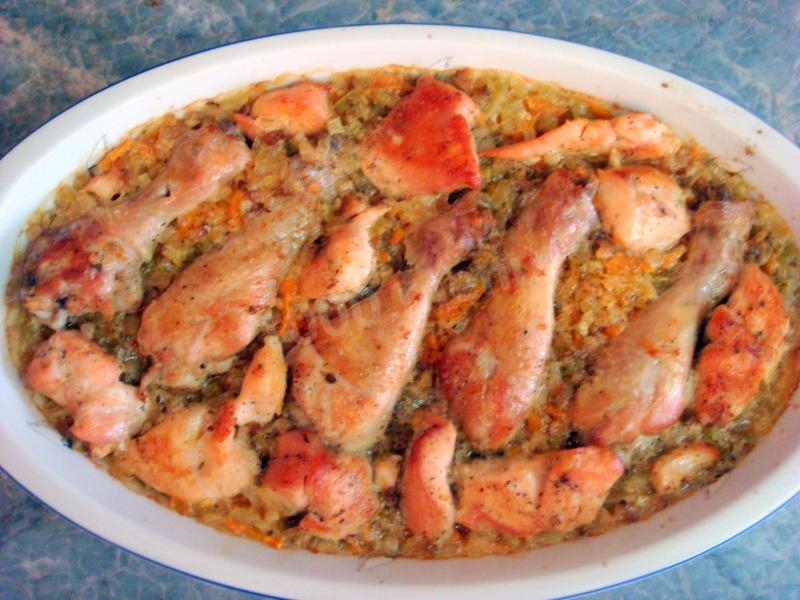 Шаг 11 приготовления Жаркое из курицы с чечевицей