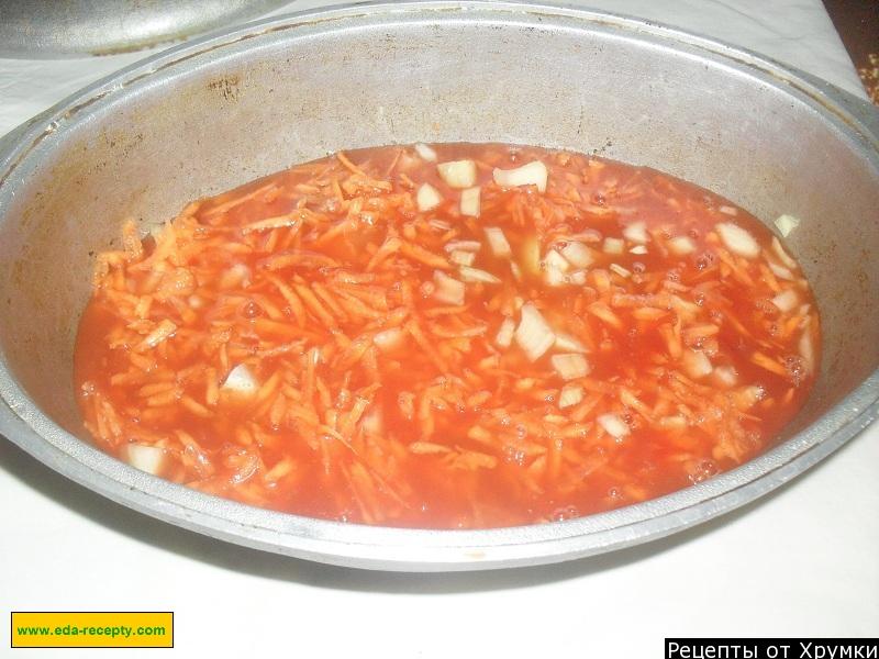 Шаг 5 приготовления Хек с овощами