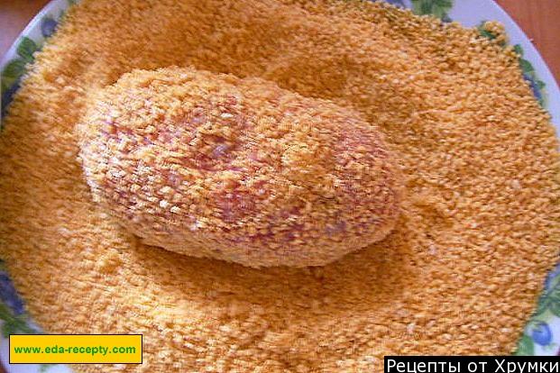 Шаг 14 приготовления Котлеты из трех видов мяса с сыром и чесноком