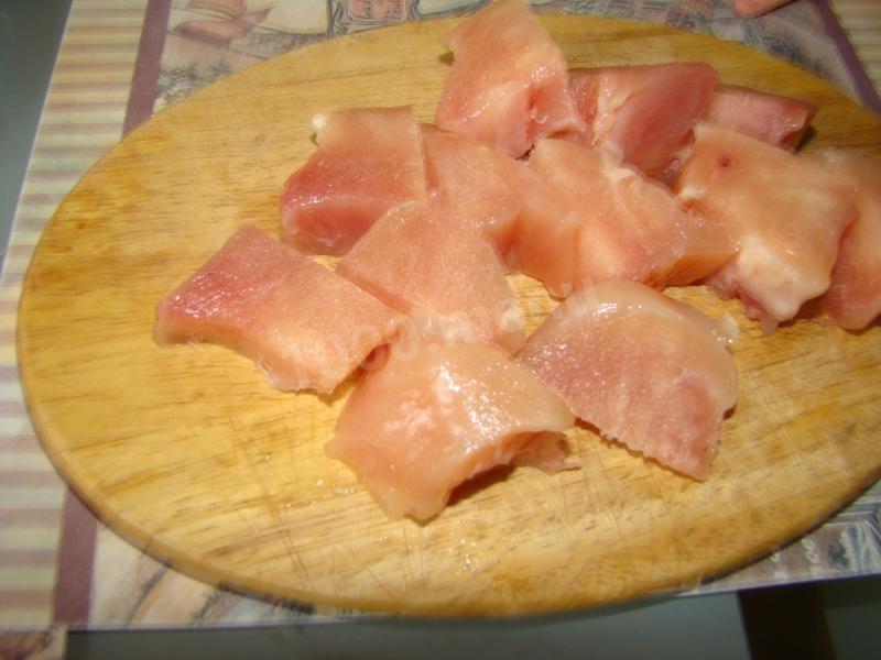 Шаг 2 приготовления Куриный шашлык на шпажках мягкий и сочный