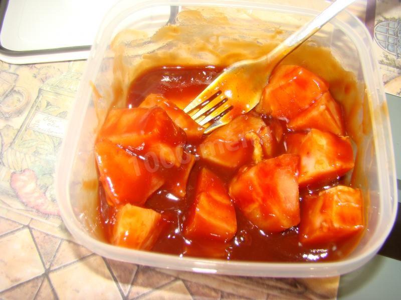 Шаг 4 приготовления Куриный шашлык на шпажках мягкий и сочный