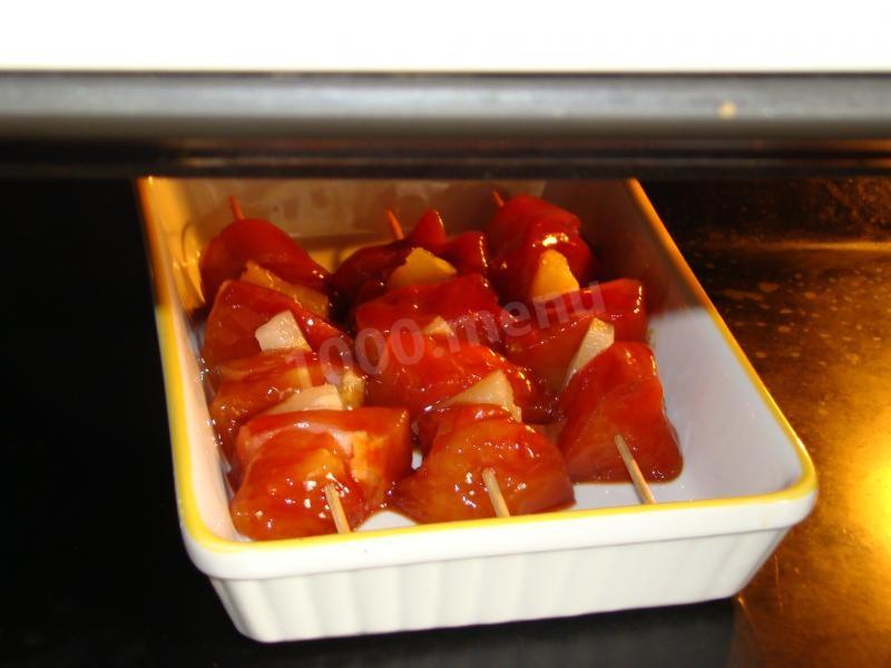Шаг 6 приготовления Куриный шашлык на шпажках мягкий и сочный