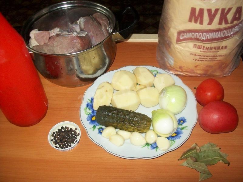 Шаг 2 приготовления Азу из говядины с картошкой