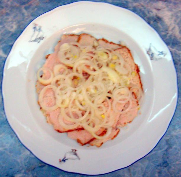 Шаг 4 приготовления Закуска из свинины под сливочным соусом