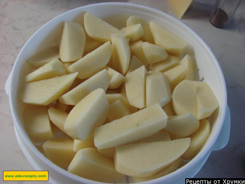 Шаг 8 приготовления Шашлычки из гребешка и лосося с пряным картофелем