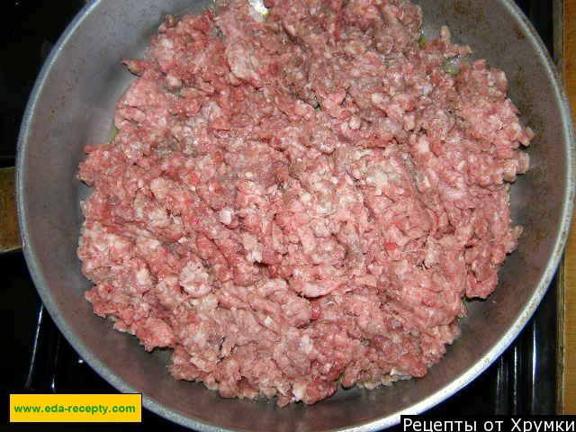 Шаг 2 приготовления Макароны с мясом и помидорами