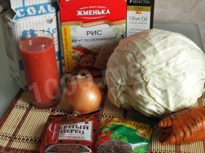 Шаг 1 приготовления Рис с капустой и овощами Лаханоризо