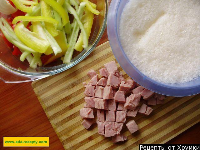 Шаг 8 приготовления запеканка с ветчиной сыром и яйцом