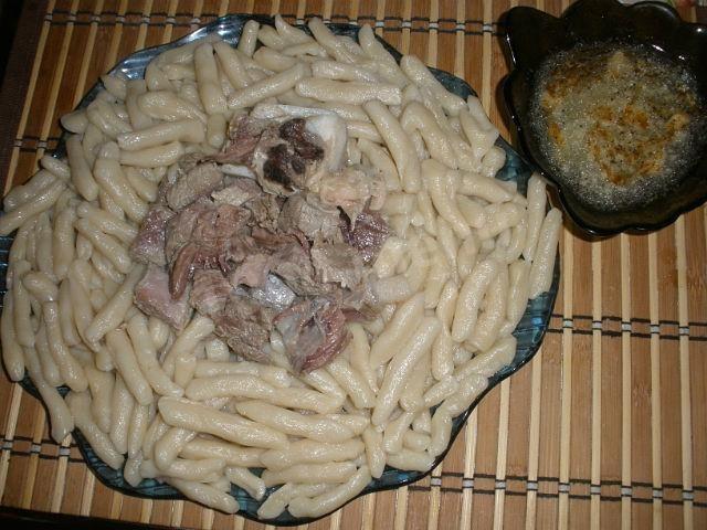 Обложка рецепта Чеченские галушки с мясом