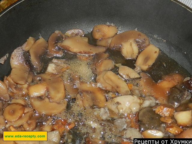 Шаг 2 приготовления Картофельная запеканка с шампиньонами классическая