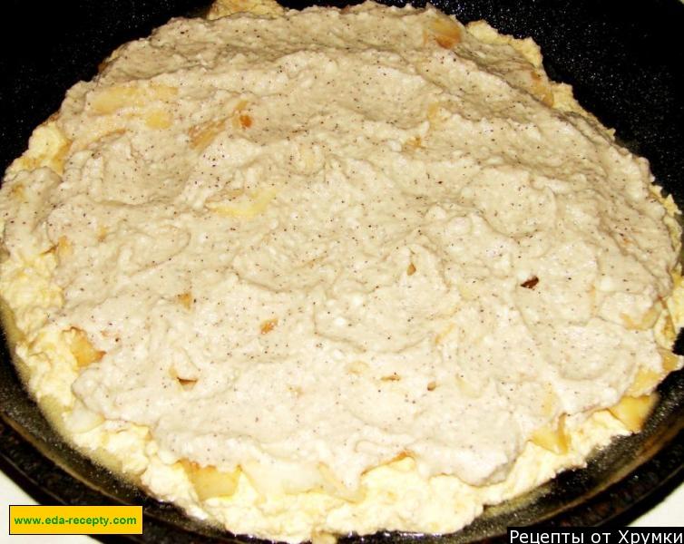Шаг 7 приготовления Запеканка из творога, тыквы и яблок