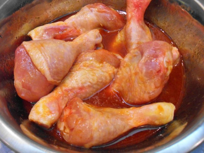 Шаг 4 приготовления Голень куриная в медовом маринаде