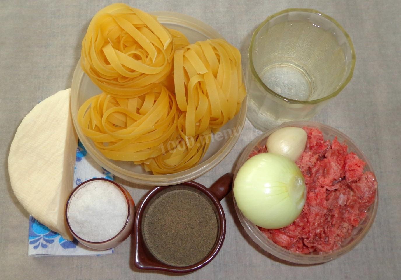 Шаг 1 приготовления Макаронные гнезда без соуса с мясом кролика и пармезаном