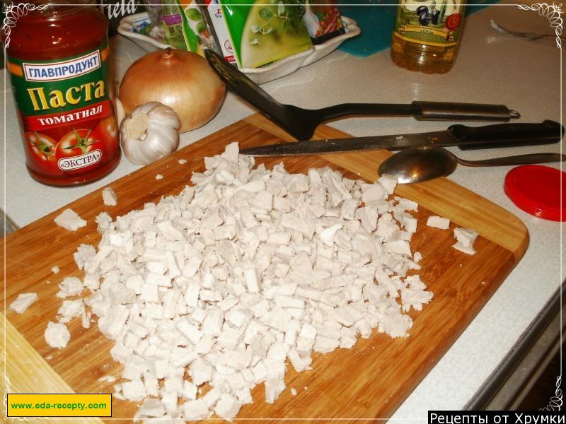 Шаг 1 приготовления Спагетти с соусом из рубленного мяса