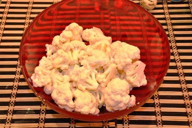 Шаг 2 приготовления Цветная капуста с сыром и виски