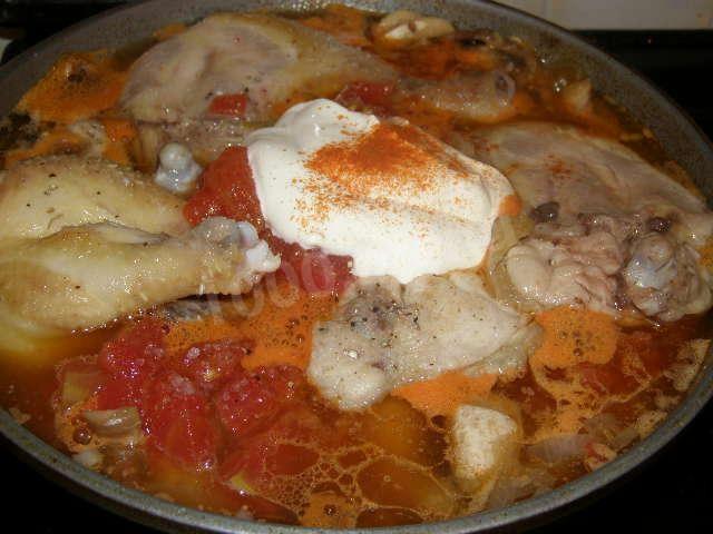 Шаг 9 приготовления Венгерский паприкаш из курицы
