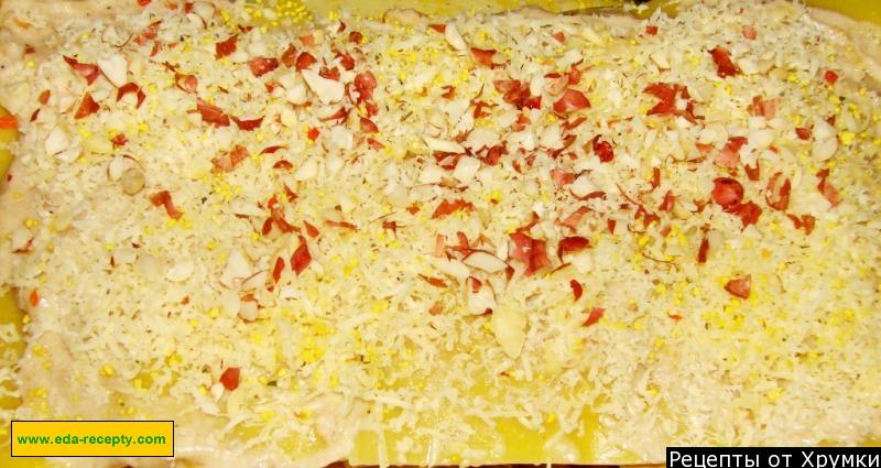 Шаг 8 приготовления Куриная лазанья два сыра чеддер и грюер