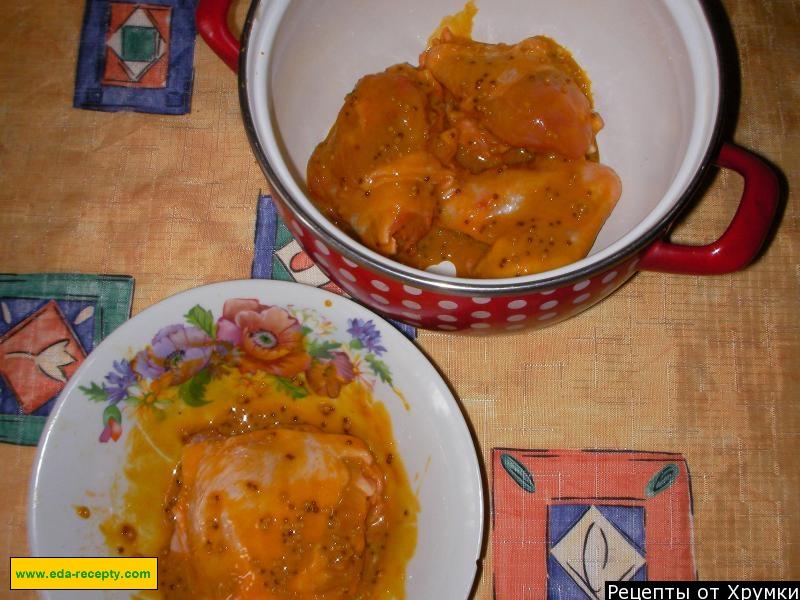 Шаг 5 приготовления Курица в меде с рисом