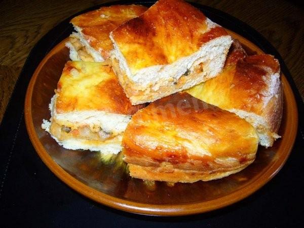 Обложка рецепта Дрожжевые пироги с мясом капустой и грибами