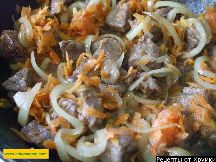 Шаг 11 приготовления Шавля с мясом