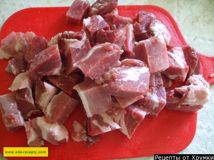 Шаг 3 приготовления Шавля с мясом