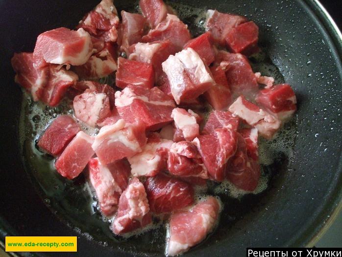 Шаг 8 приготовления Шавля с мясом