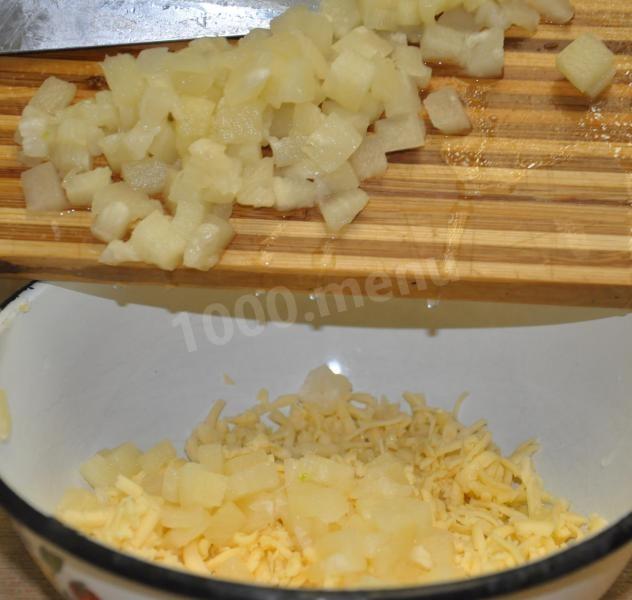 Шаг 3 приготовления Грудка с ананасами
