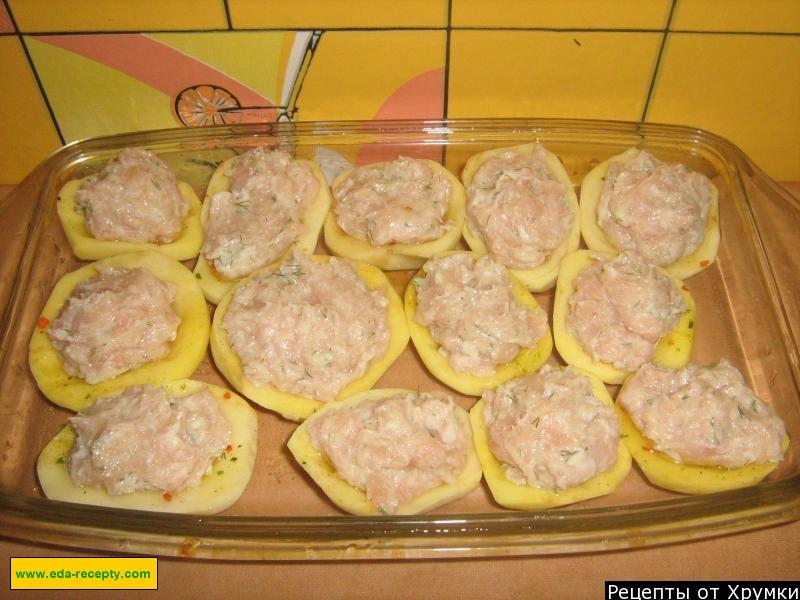 Шаг 5 приготовления Картофель с фаршем в духовке