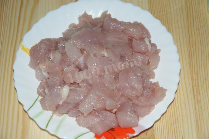 Шаг 4 приготовления Гуляш из куриных грудок