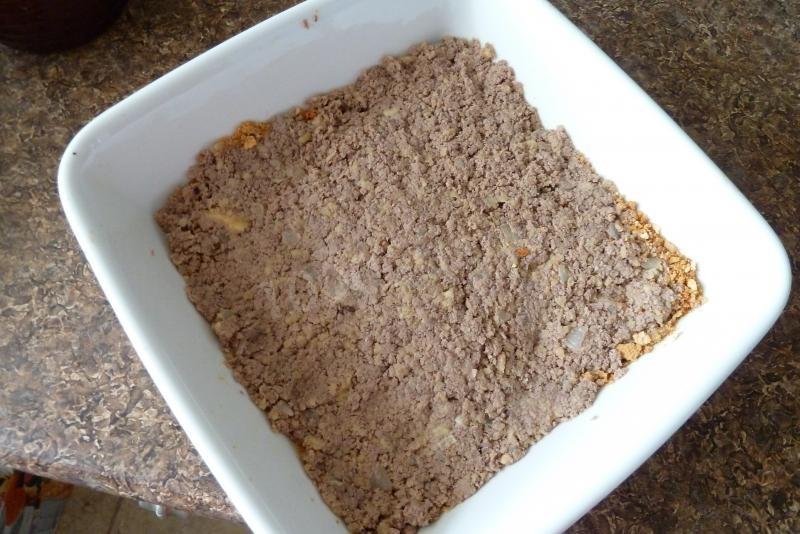 Шаг 4 приготовления Армлов с говядиной и картофелем