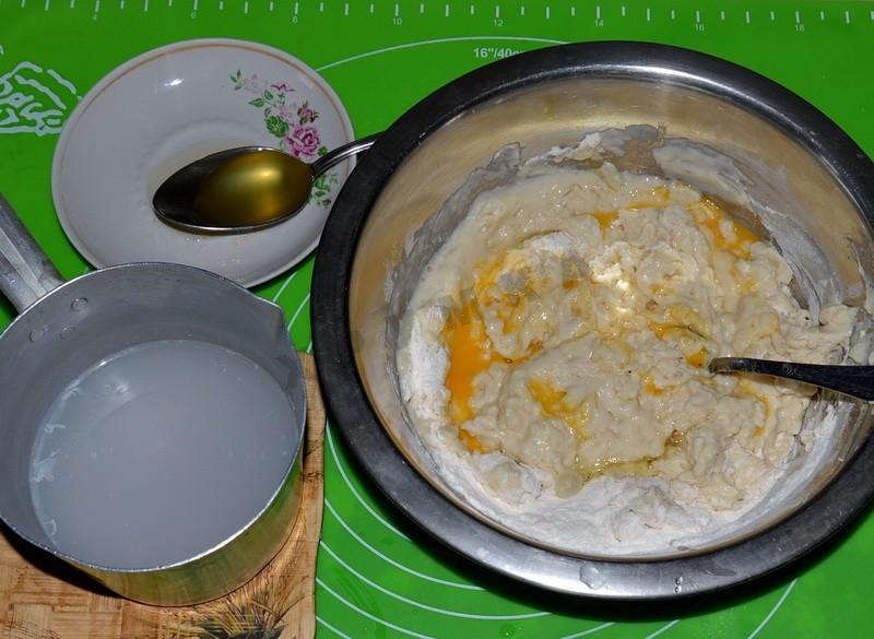 Шаг 3 приготовления Хачапури с мясом