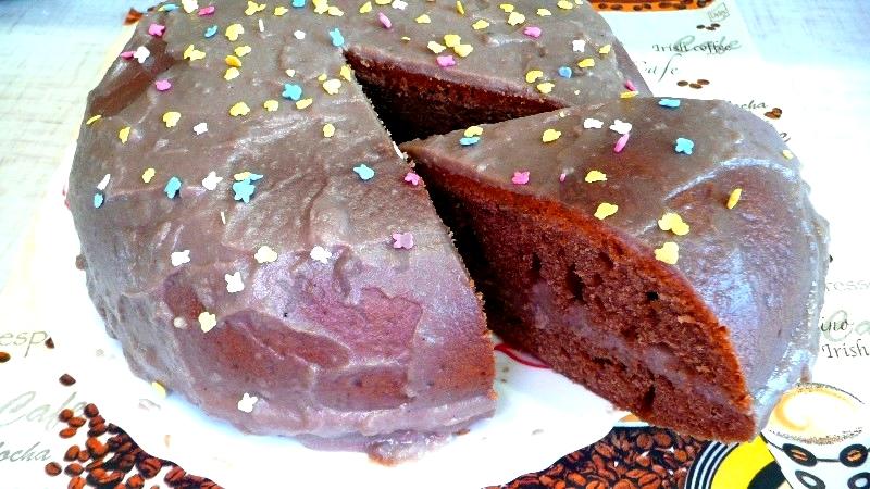 Шаг 14 приготовления Бисквит шоколадный в мультиварке