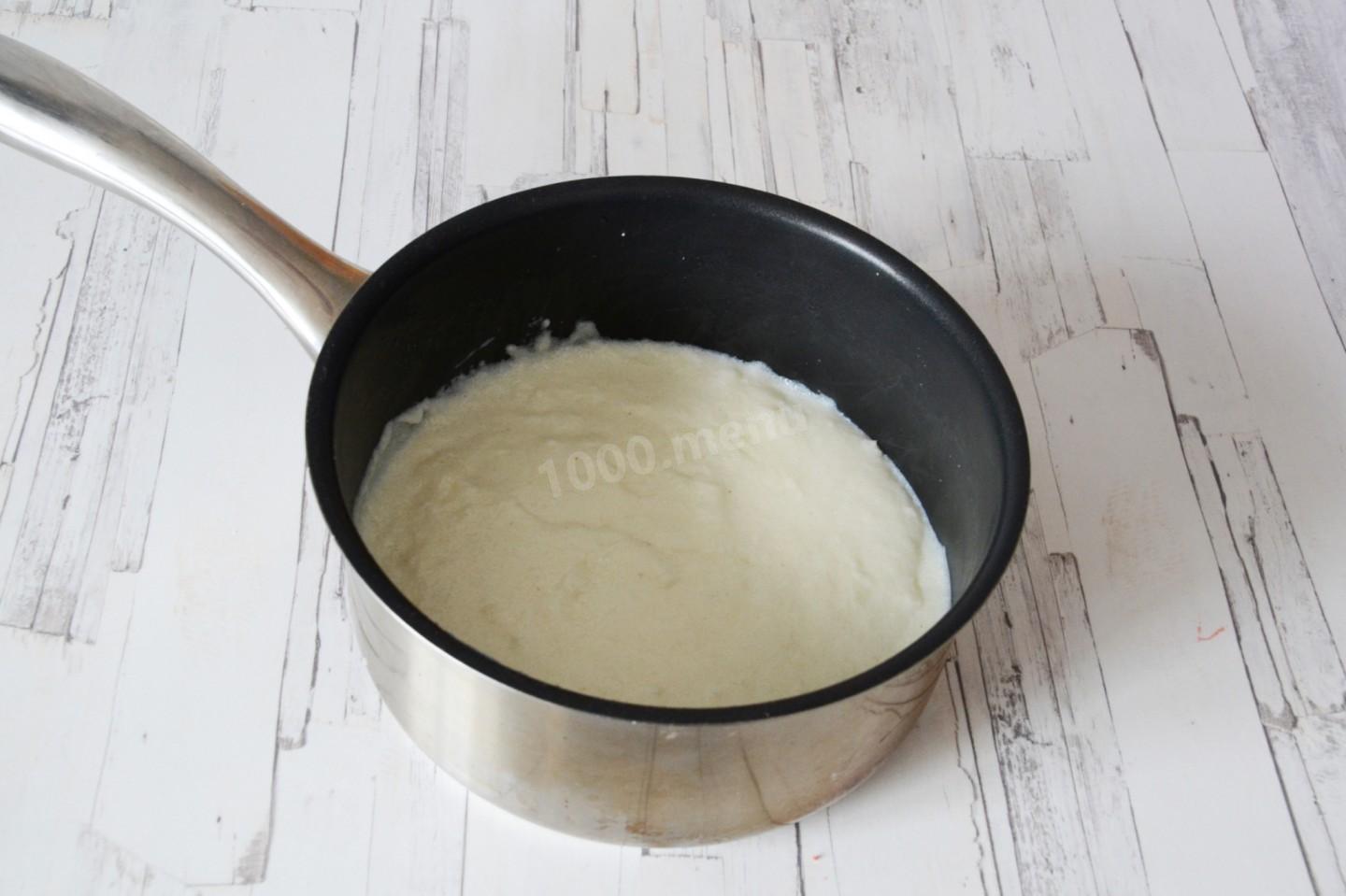 Шаг 3 приготовления Клубничный мусс на манной крупе без желатина