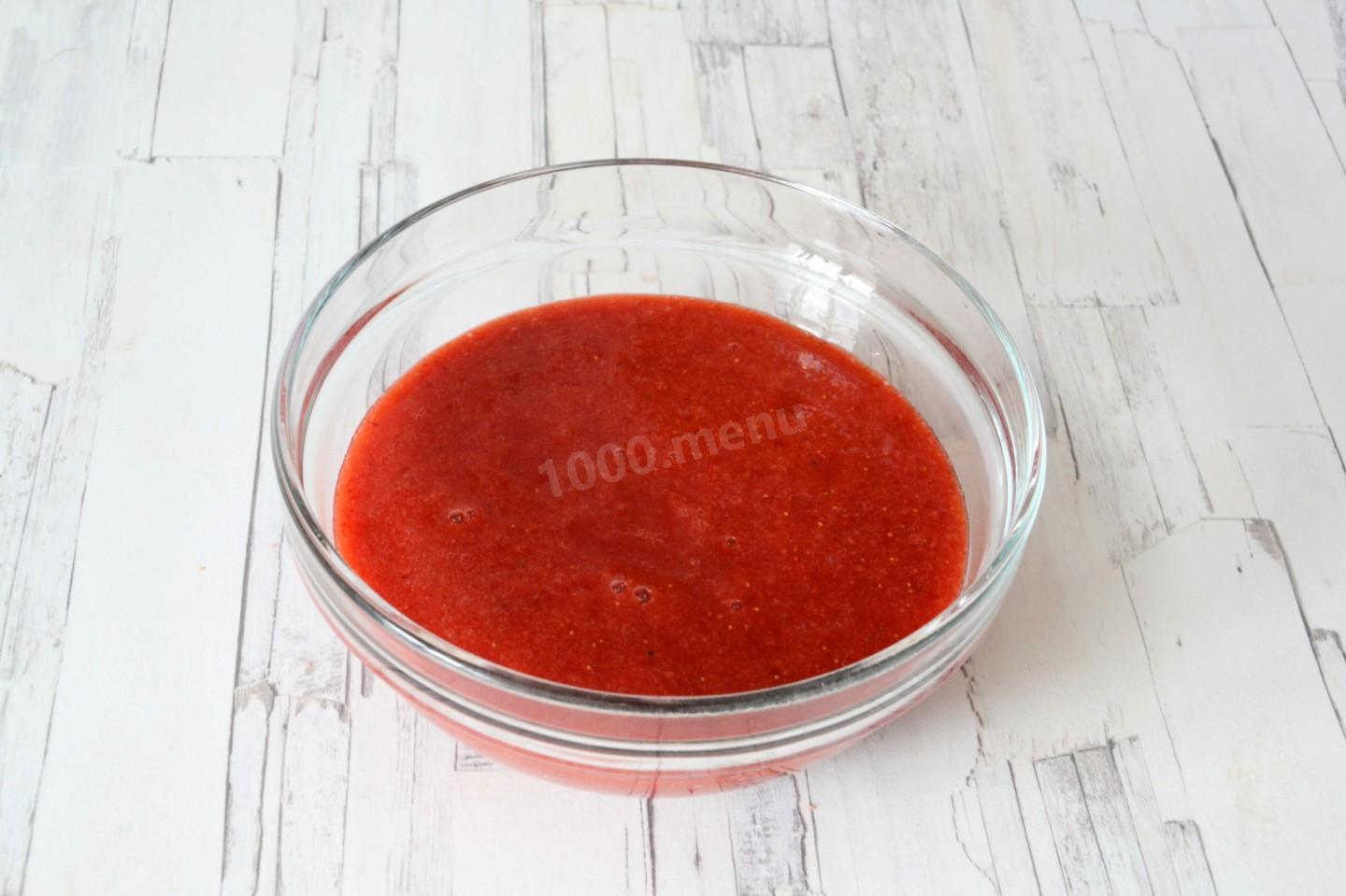 Шаг 7 приготовления Клубничный мусс на манной крупе без желатина
