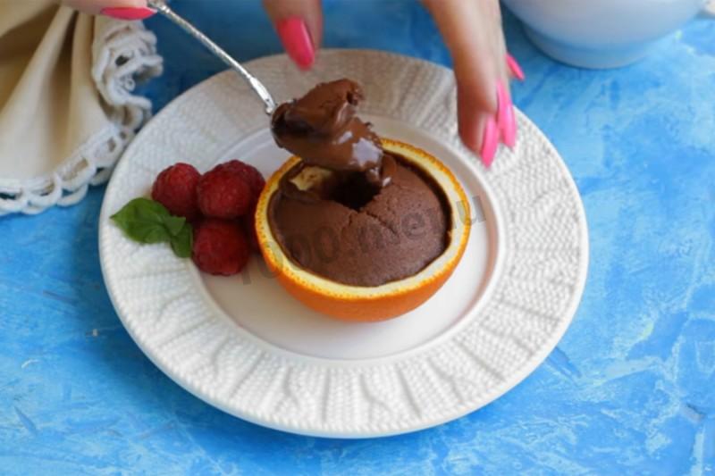 Шаг 17 приготовления Шоколадный флан