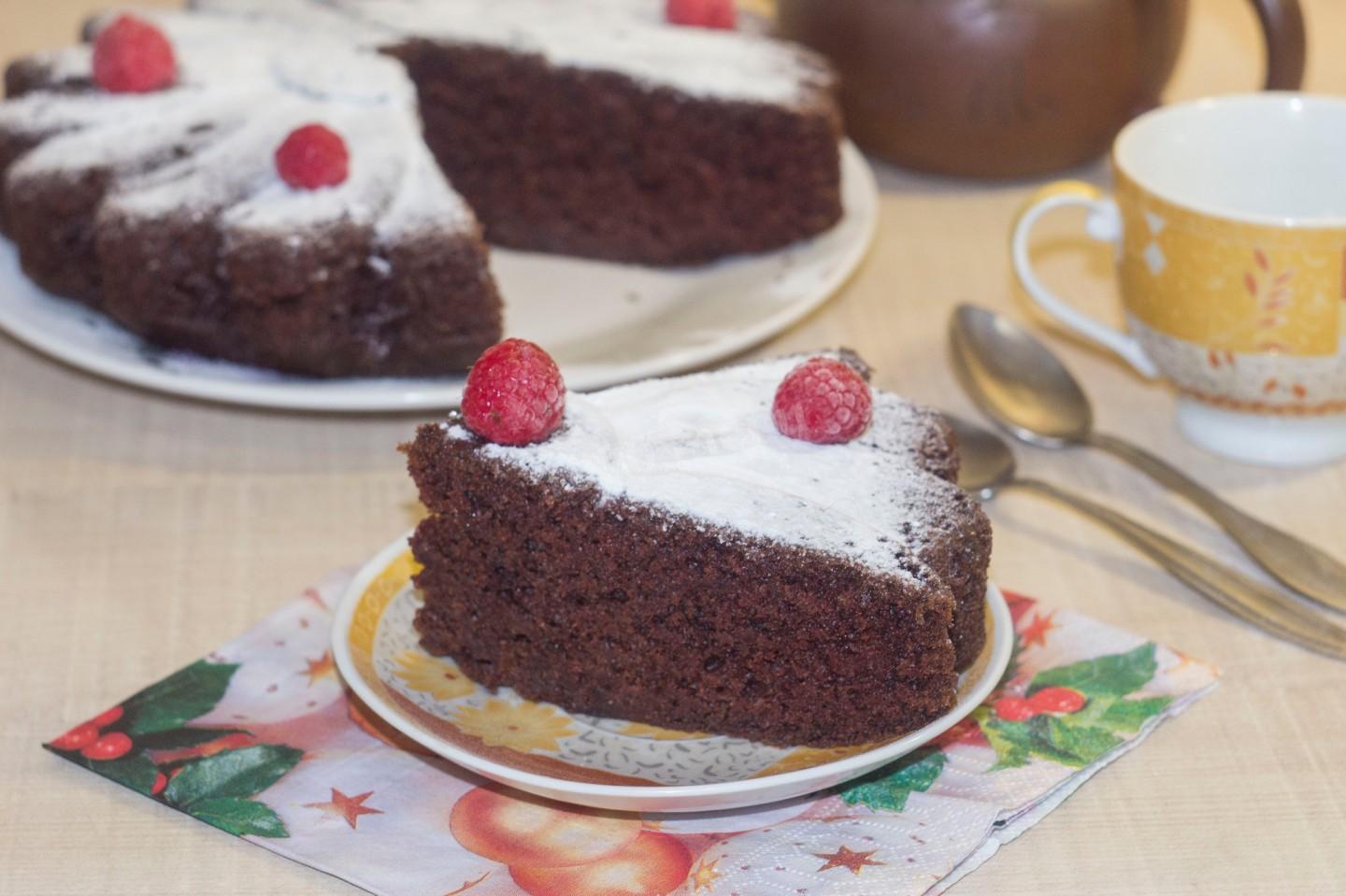 Шаг 13 приготовления Сумасшедший пирог crazy cake без яиц