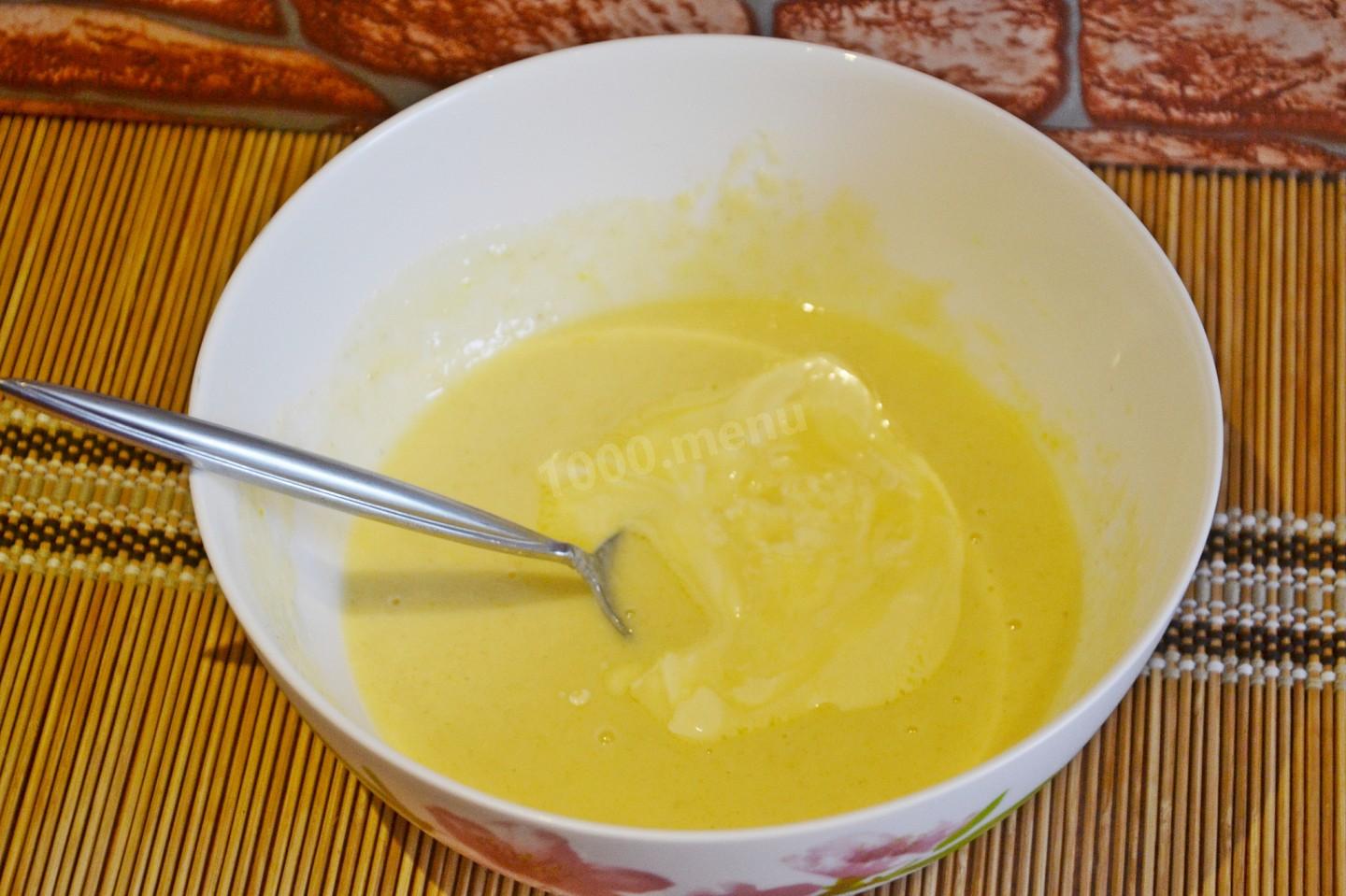 Шаг 4 приготовления Манник в микроволновке на кефире быстро и вкусно