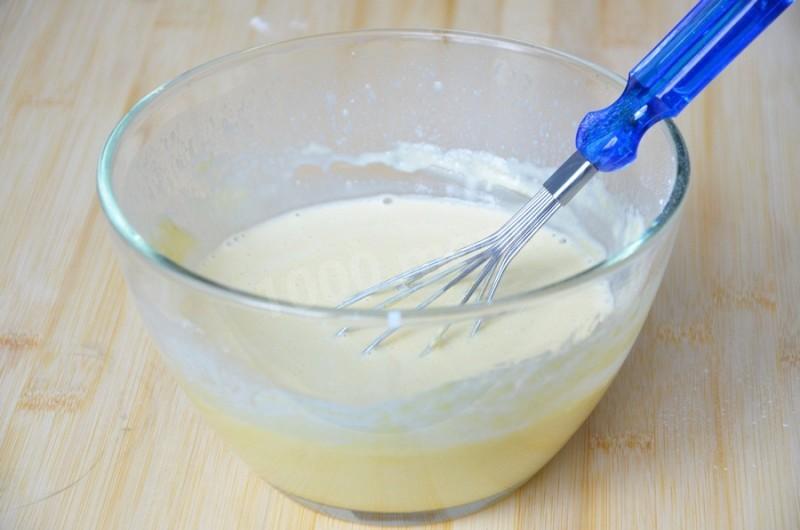 Шаг 6 приготовления Блины с яблоками и корицей