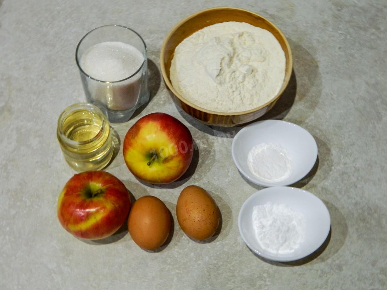 Шаг 1 приготовления Маффины с яблоками Кексы Шарлотка