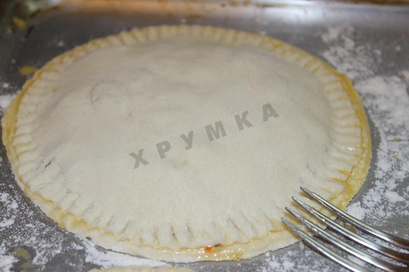Шаг 5 приготовления Слойки из слоеного теста с мясом Панама-мама