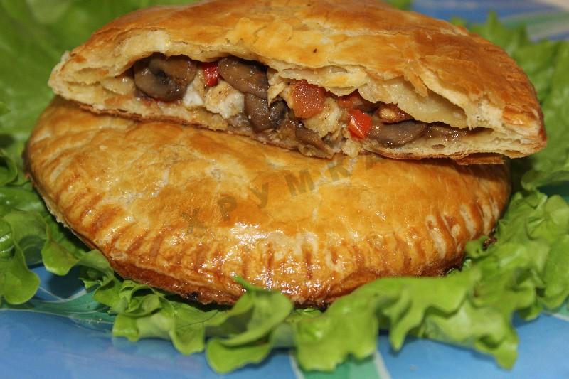 Шаг 7 приготовления Слойки из слоеного теста с мясом Панама-мама