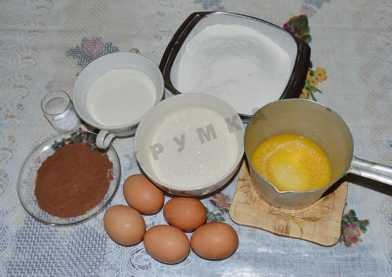 Шаг 1 приготовления Торт сметанный с вишней